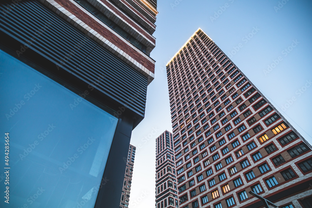 skyscrapers , a modern urban residential complex