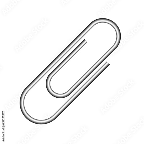 paper clip icon isolated, vector illustration 