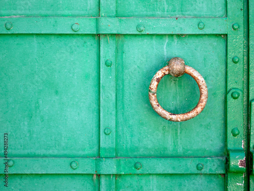 Obraz na plátně Green metal gate