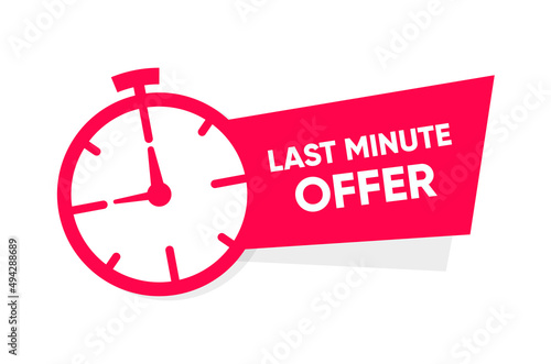 Last chance promotion or retail. Last minute offer watch countdown Banner design template for marketing. background banner poster modern graphic design for store shop, online store, website,