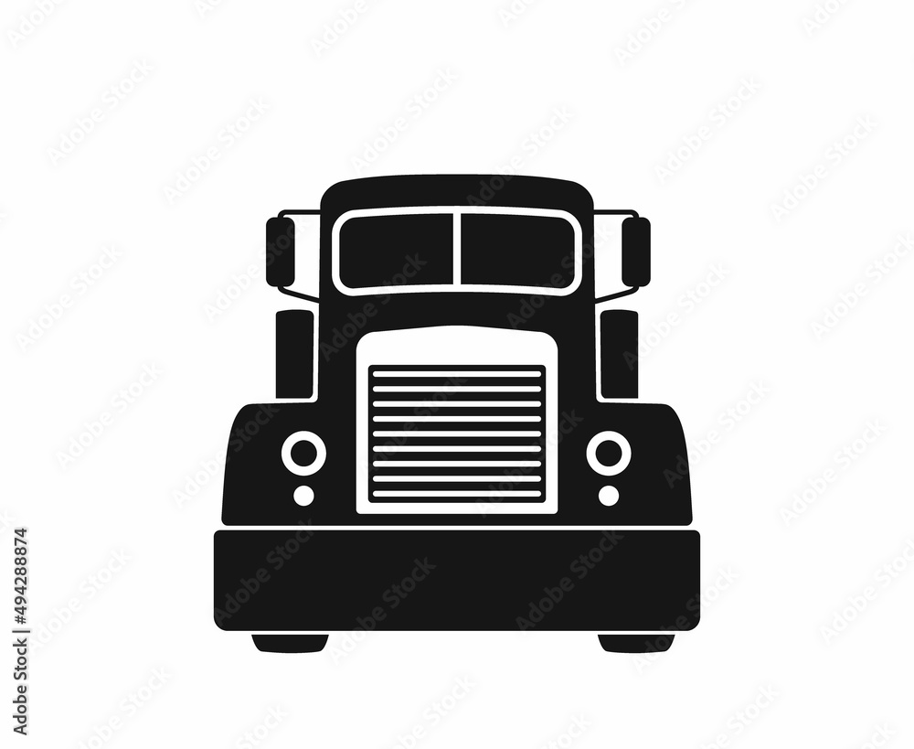 Vector Cartoon Dump Truck Icon. Tipper truck. Vector Cartoon Dump Truck. vector illustration. American truck. Semi Truck. Dump truck trailer cab. Front view. Vector Cartoon Dump Truck Icon. Tipper truck. Vector Cartoon Dump Truck. vector illustration. American truck. Semi Truck. Dump truck trailer cab. Front view.