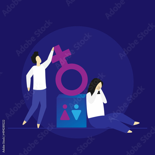 Gender violence, stope violence against women, women's rights concept