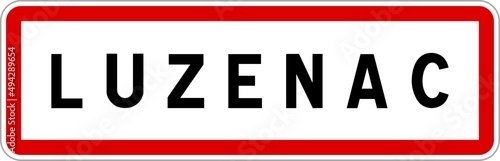Panneau entrée ville agglomération Luzenac / Town entrance sign Luzenac