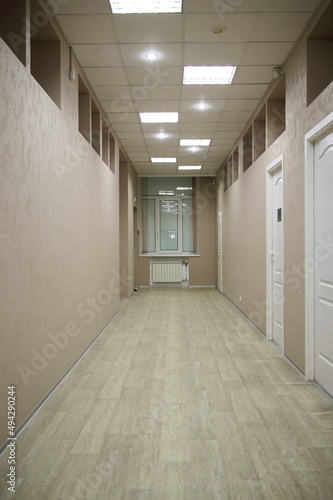 long corridor in an office building