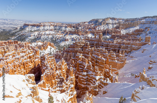 Beautiful Bryce Canyon National Park Utah Winter Landscape