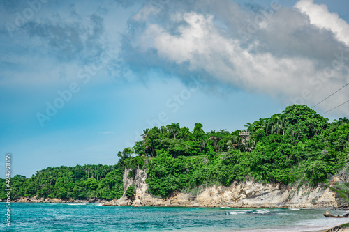 Great white bay in exotic country Dominican Republic