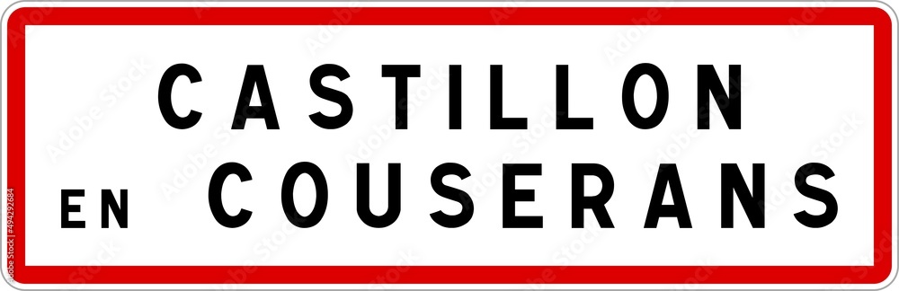 Panneau entrée ville agglomération Castillon-en-Couserans / Town entrance sign Castillon-en-Couserans Panneau entrée ville agglomération Castillon-en-Couserans / Town entrance sign Castillon-en-Couserans
