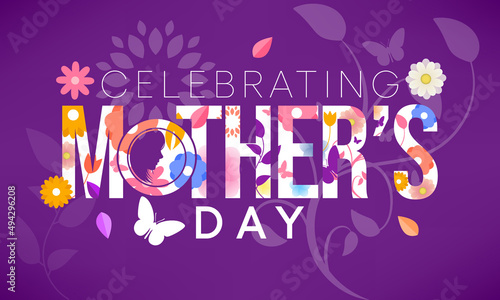 Mother's Day is a celebration honoring the mother of the family, as well as motherhood, maternal bonds, and the influence of mothers in society. It is held on the second Sunday of May. vector art