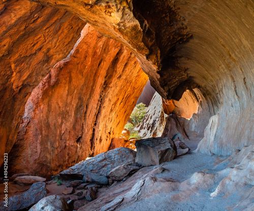inside the cave