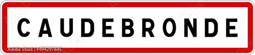 Free Download Panneau entrée ville agglomération Caudebronde / Town entrance sign Caudebronde - GFXLoad