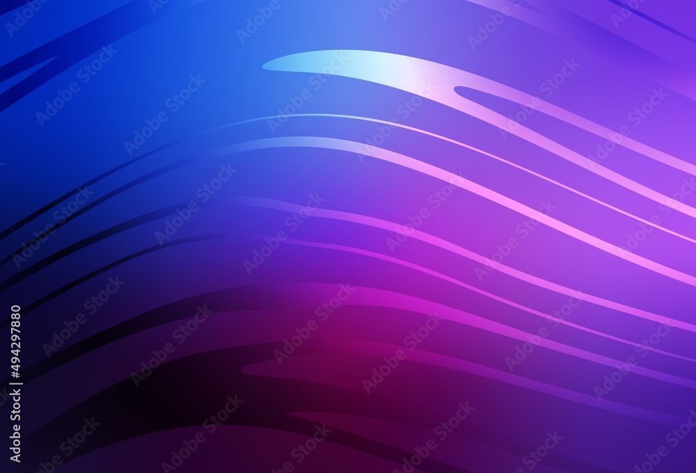 Dark Pink, Blue vector layout with curved lines. Dark Pink, Blue vector layout with curved lines.