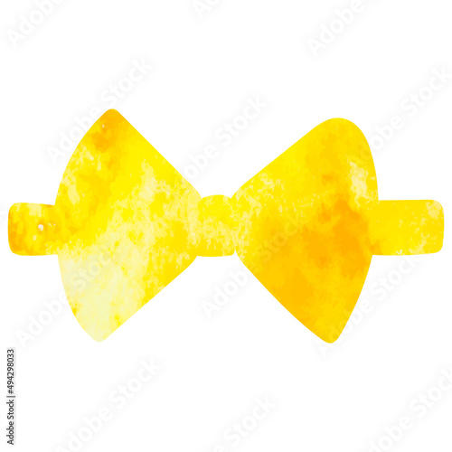 bow tie watercolor silhouette isolated vector