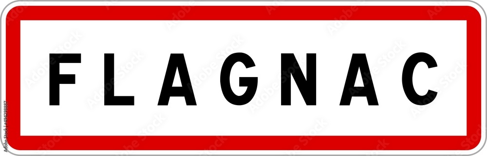 Panneau entrée ville agglomération Flagnac / Town entrance sign Flagnac Panneau entrée ville agglomération Flagnac / Town entrance sign Flagnac