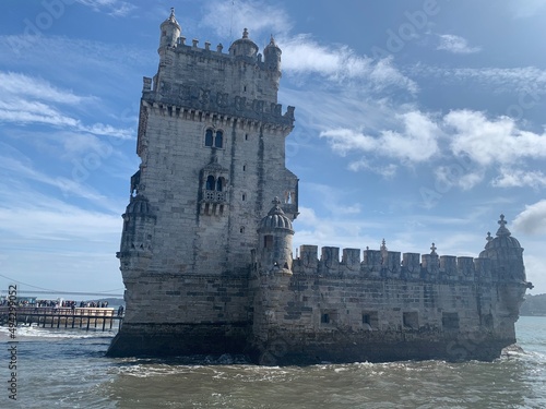 Belém Tower is a tourist icon in Lisbon Portugal