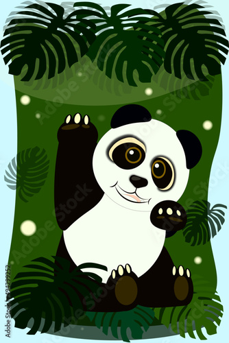 Fototapeta Naklejka Na Ścianę i Meble -  its a my sweet Illustration Baby Panda  