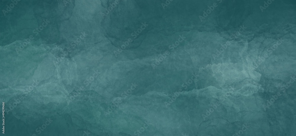 Saturated abstract grunge emerald green background texture, banner with marble or stone texture and design	