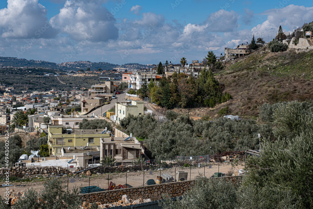 View of Peki'in, a Druze and Arab colourful and picturesque old village, located in Upper Galilee, Israel's Northern District, Israel