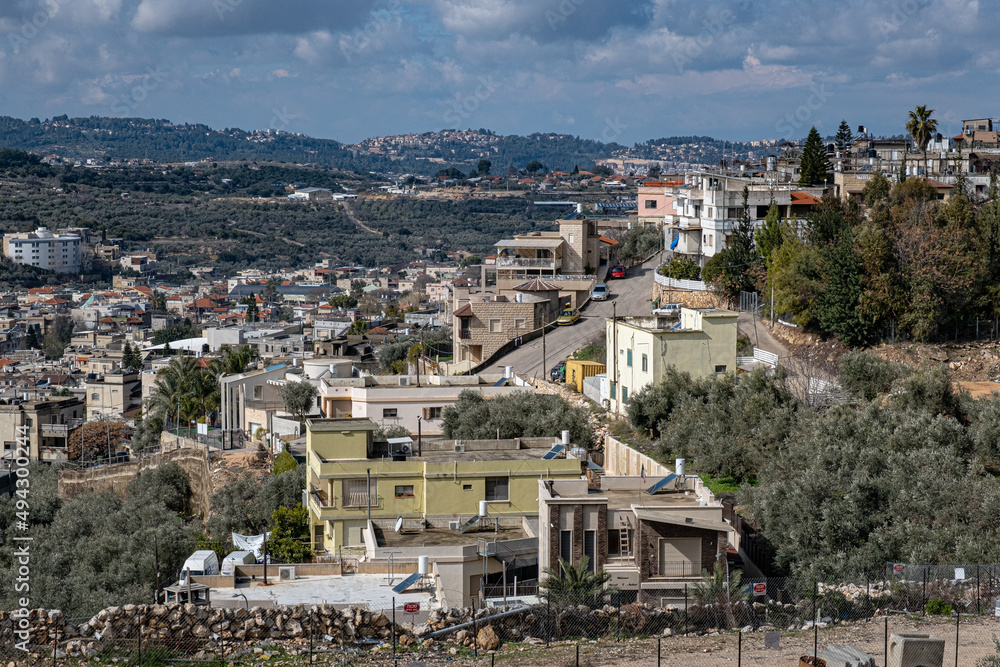 View of Peki'in, a Druze and Arab colourful and picturesque old village, located in Upper Galilee, Israel's Northewrn District, Israel