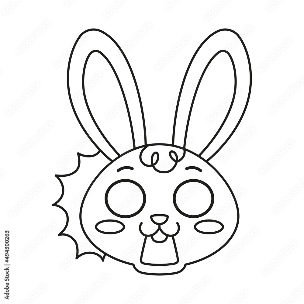 Isolated in shock rabbit cartoon avatar Vector illustration Isolated in shock rabbit cartoon avatar Vector illustration