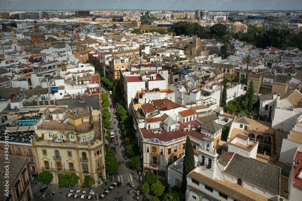 Panoramic aerial view of Seville 