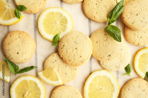 cookies with lemon and basil   