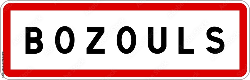 Panneau entrée ville agglomération Bozouls / Town entrance sign Bozouls Panneau entrée ville agglomération Bozouls / Town entrance sign Bozouls