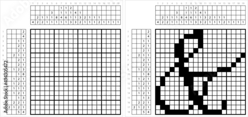 Ampersand Icon Nonogram Pixel Art M_2203002