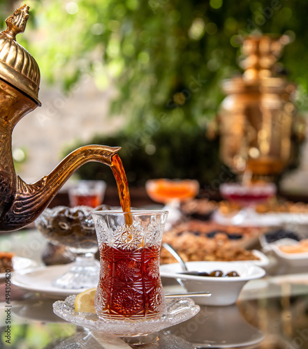 Принти на полотні the most traditional Azerbaijani samovar tea