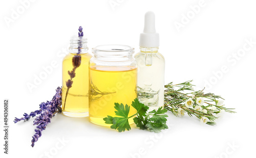 Bottles of natural essentia...