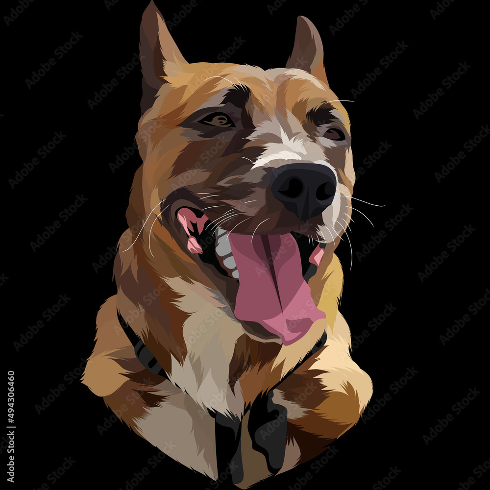 Dog vector pop art colorful