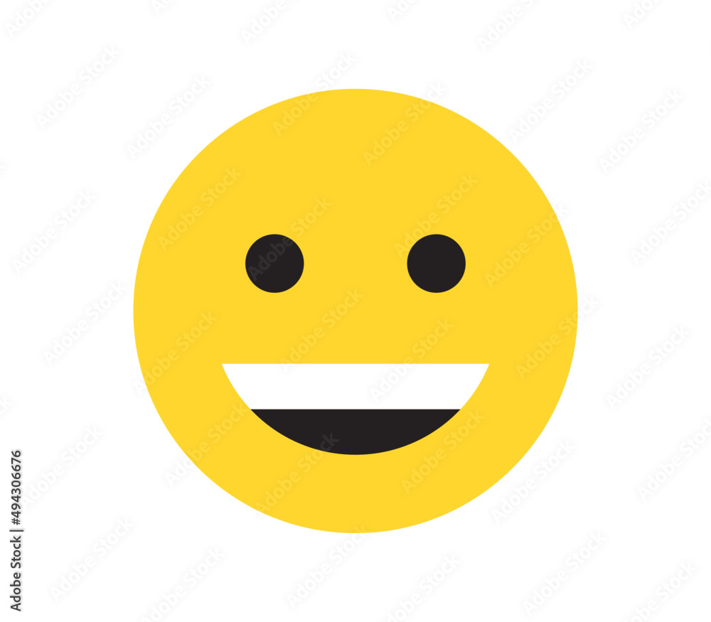 Simple emotion face and yellow cartoon emoji flat vector illustration.
Simple emotion face and yellow cartoon emoji flat vector illustration.