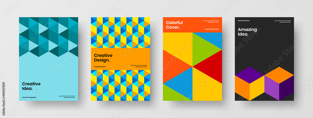 Simple corporate cover A4 vector design illustration composition. Minimalistic geometric hexagons booklet layout collection. Simple corporate cover A4 vector design illustration composition. Minimalistic geometric hexagons booklet layout collection.