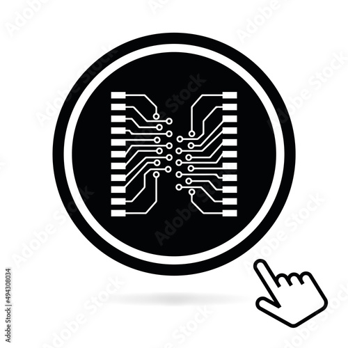 Logo circuit électronique.