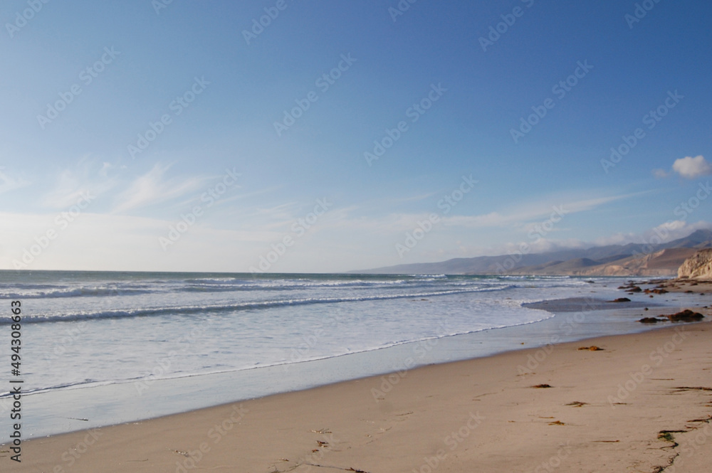 The beautiful scenery of Jalama Beach, in Lompoc, Santa Barbara County, California.