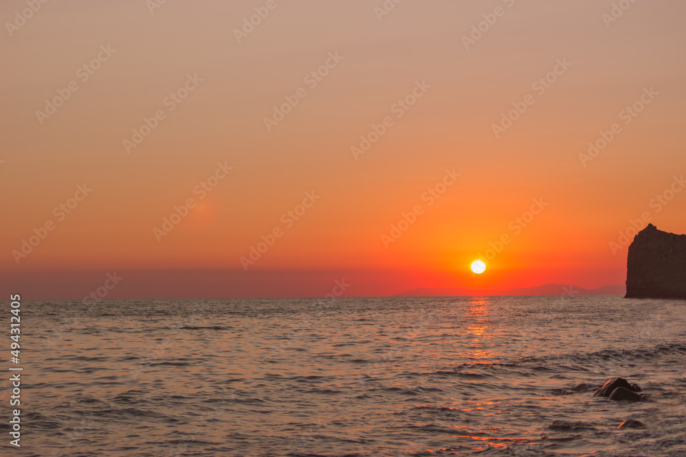 Awesome sky south sunset twilight on sea