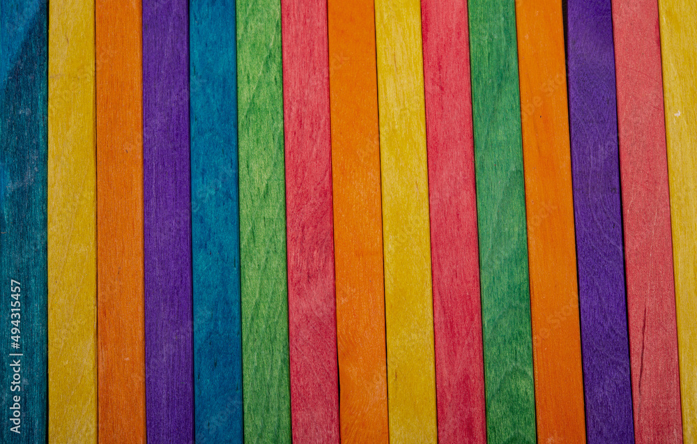 Colorful wood texture background made with sticks Colorful wood texture background made with sticks