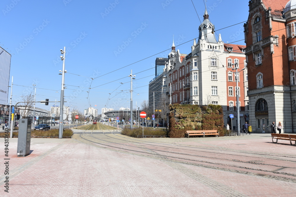 Katowice miasto, rynek, Górny Śląsk, Polska,