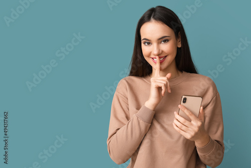 Beautiful young woman with ...