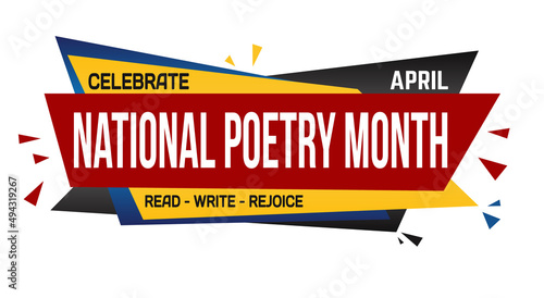 National poetry month banner design