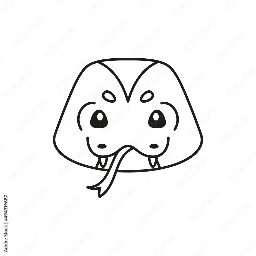 Isolated cute snake avatar Zodiac sign Vector illustration Isolated cute snake avatar Zodiac sign Vector illustration