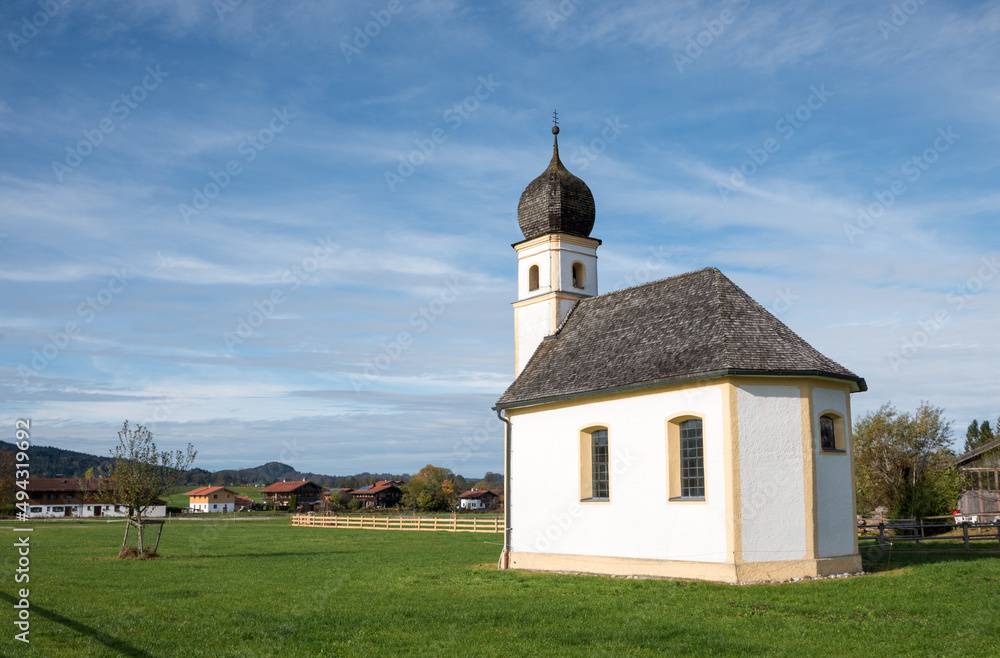 beautiful Leonhardi chapel Hundham, upper bavaria