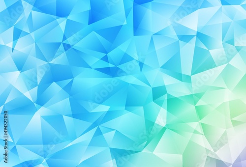 Light Blue, Green vector low poly layout.