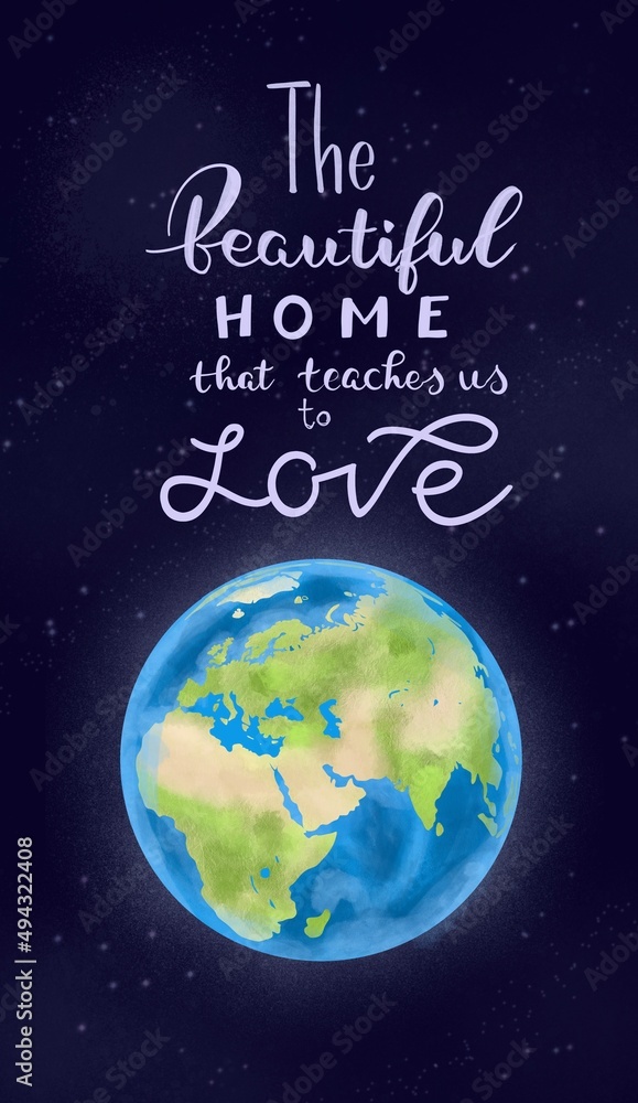 Fototapeta premium Earth home