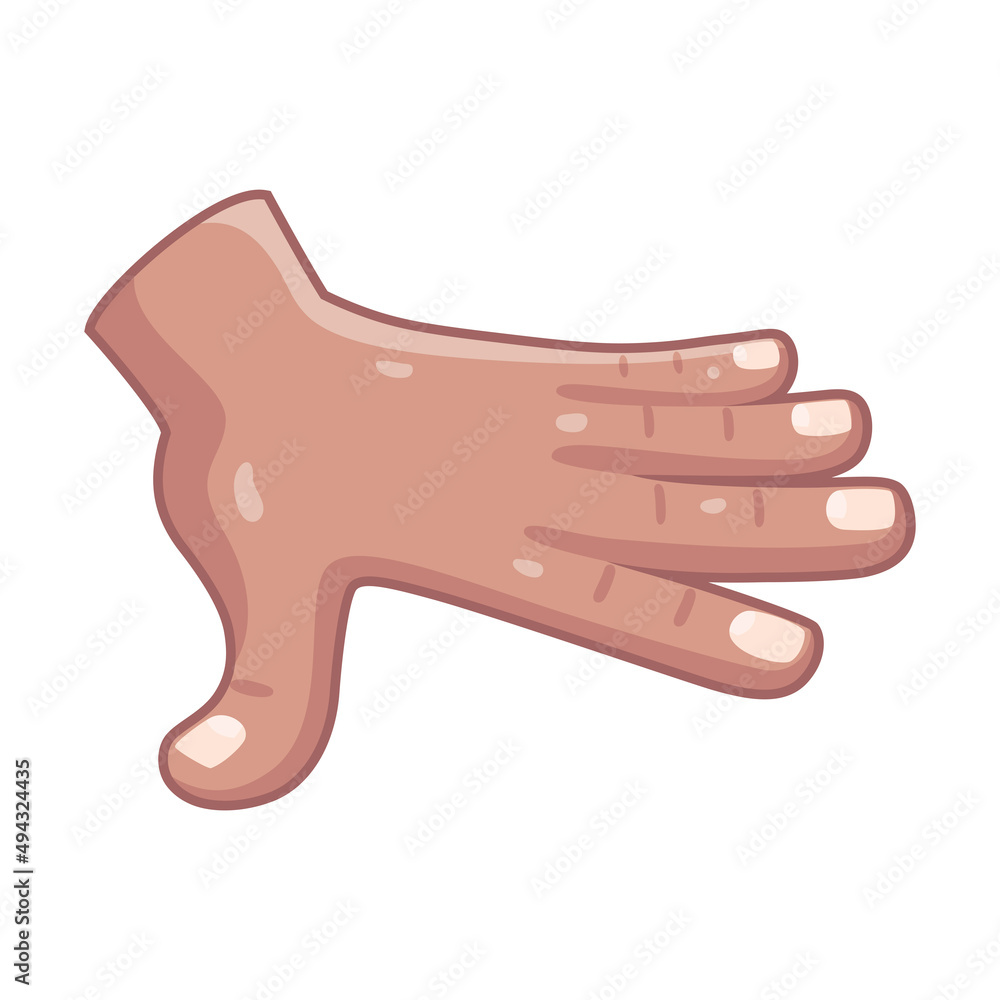 Fototapeta premium Isolated hand cartoon icon doing a gesture Vector illustration