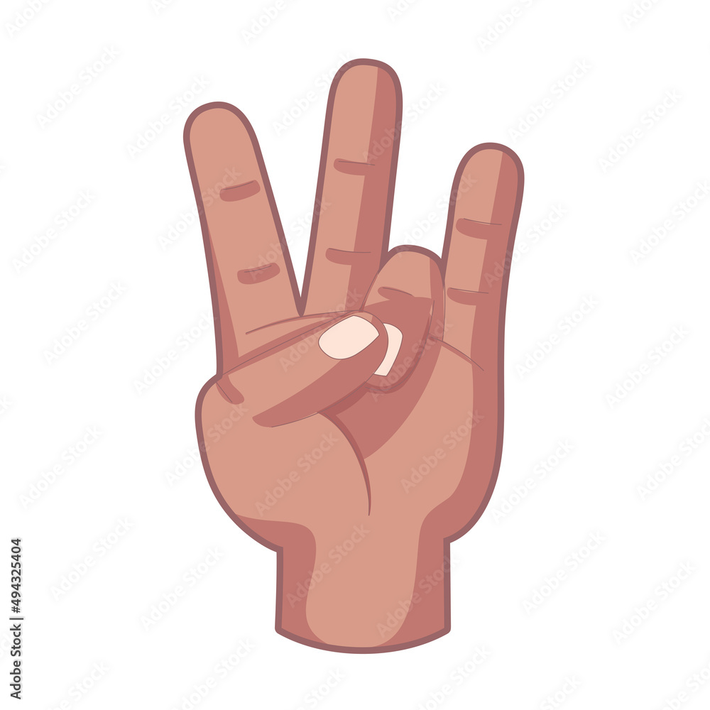 Isolated hand cartoon icon doing a gesture Vector illustration Isolated hand cartoon icon doing a gesture Vector illustration