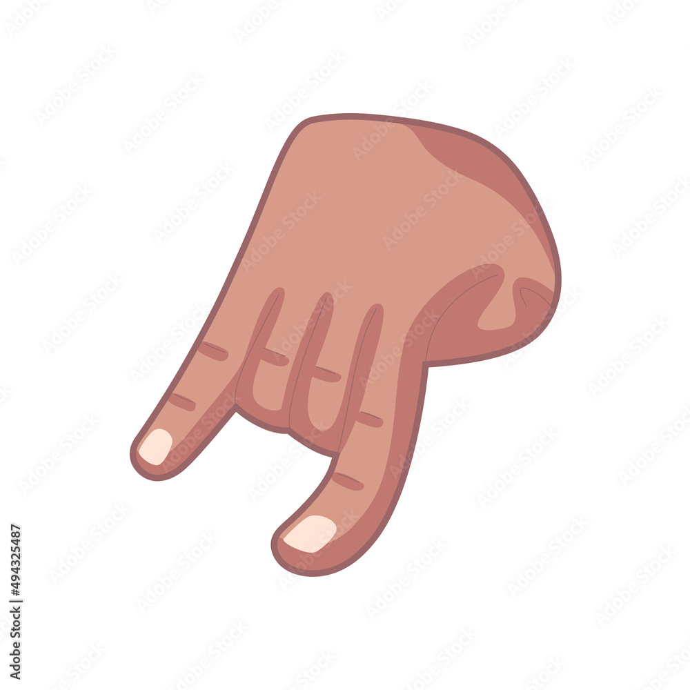 Isolated hand cartoon icon doing a gesture Vector illustration Isolated hand cartoon icon doing a gesture Vector illustration