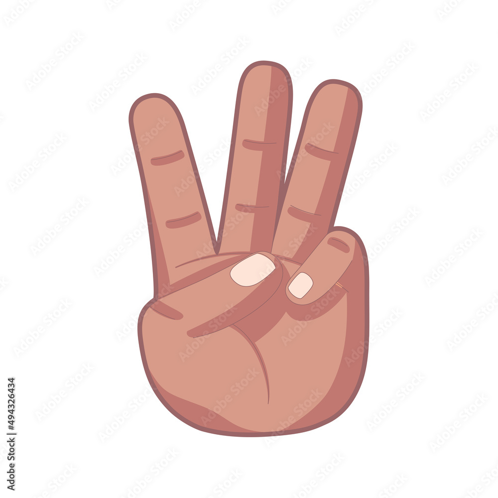 Isolated hand cartoon icon doing a gesture Vector illustration Isolated hand cartoon icon doing a gesture Vector illustration