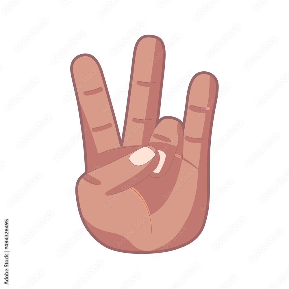 Isolated hand cartoon icon doing a gesture Vector illustration Isolated hand cartoon icon doing a gesture Vector illustration