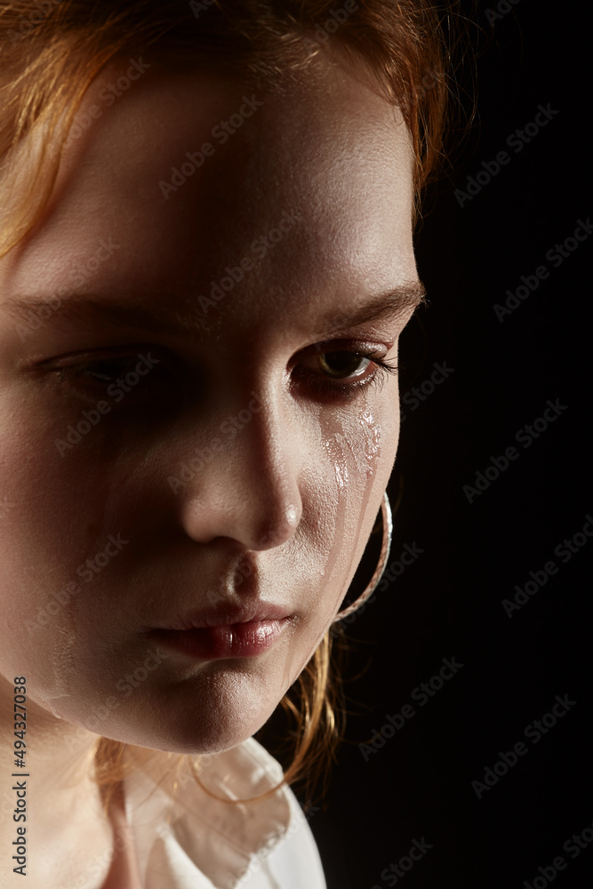 sad crying girl