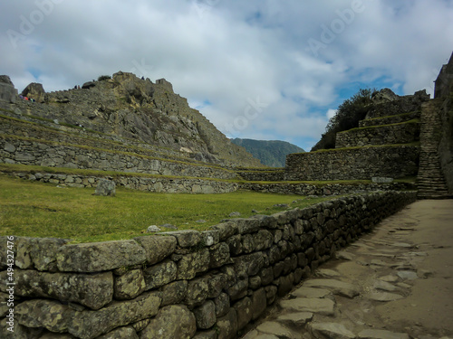 Carved stone structures from the Inca Empire at Machu Picchu - Cusco  Cuzco   Peru.